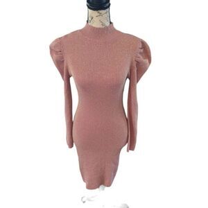 Derek heart Feminine puff sleeve dress Boho Medium